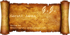 Gerstl Janka névjegykártya